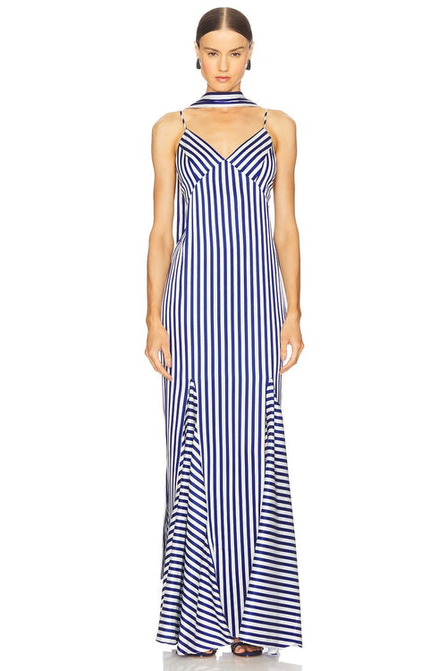 Blue Stripe Maxi Dress