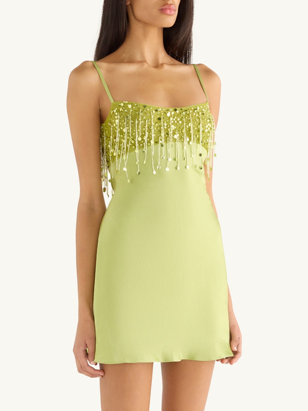 Yasmin Hand Beaded Mini Dress