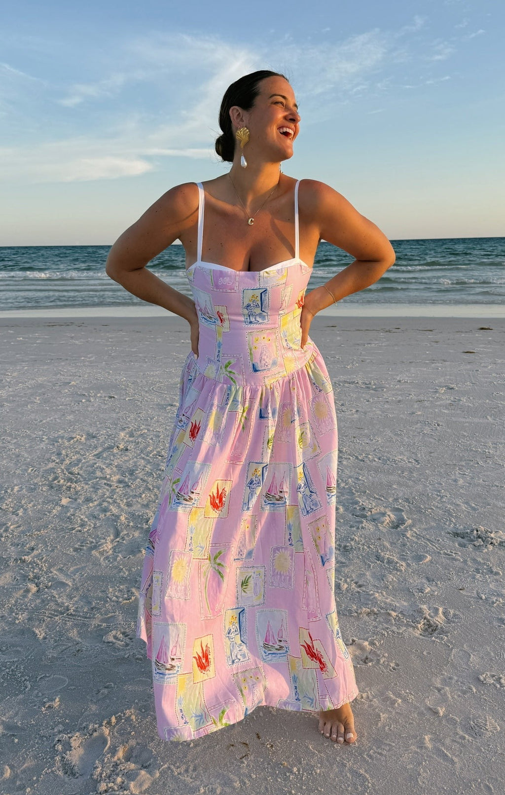 Summer Soleil Linen Maxii Dress