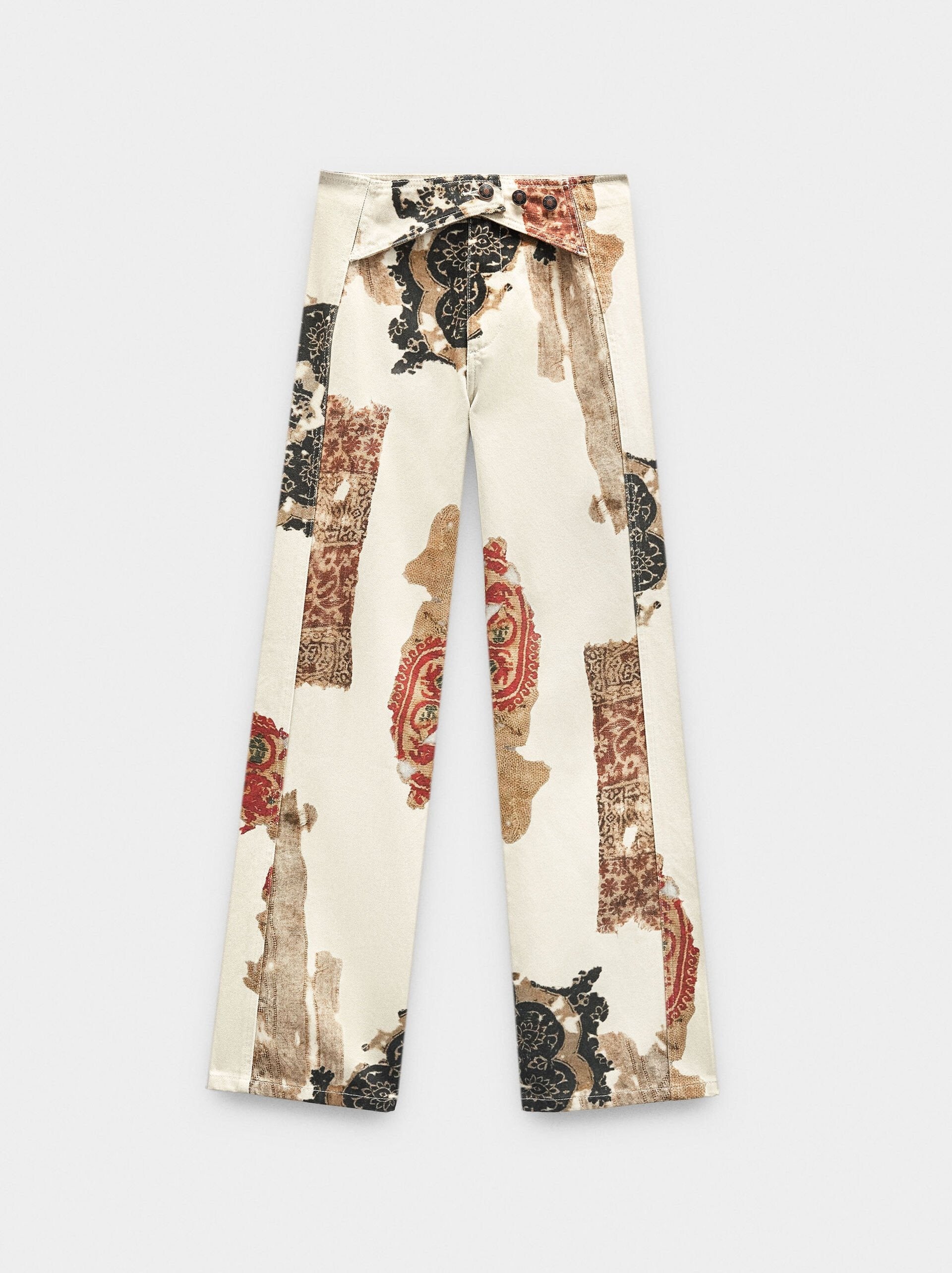 Imimoda Printed denim trousers