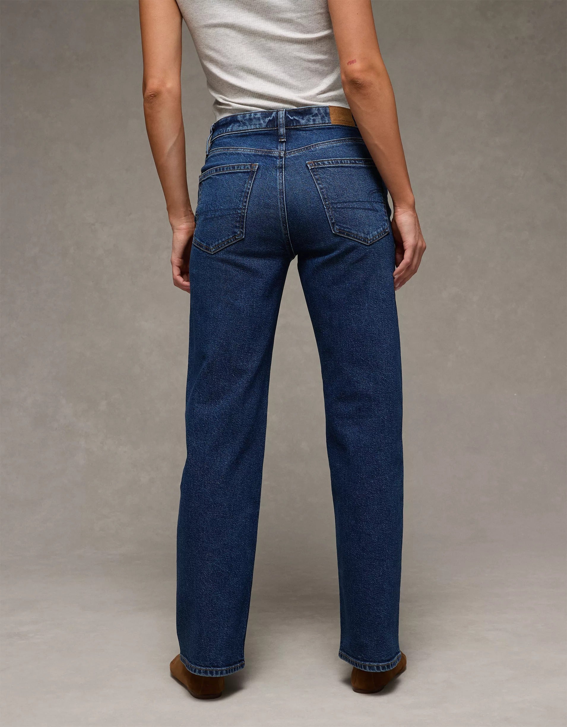 Stretch High-Waisted Stovepipe Jeans