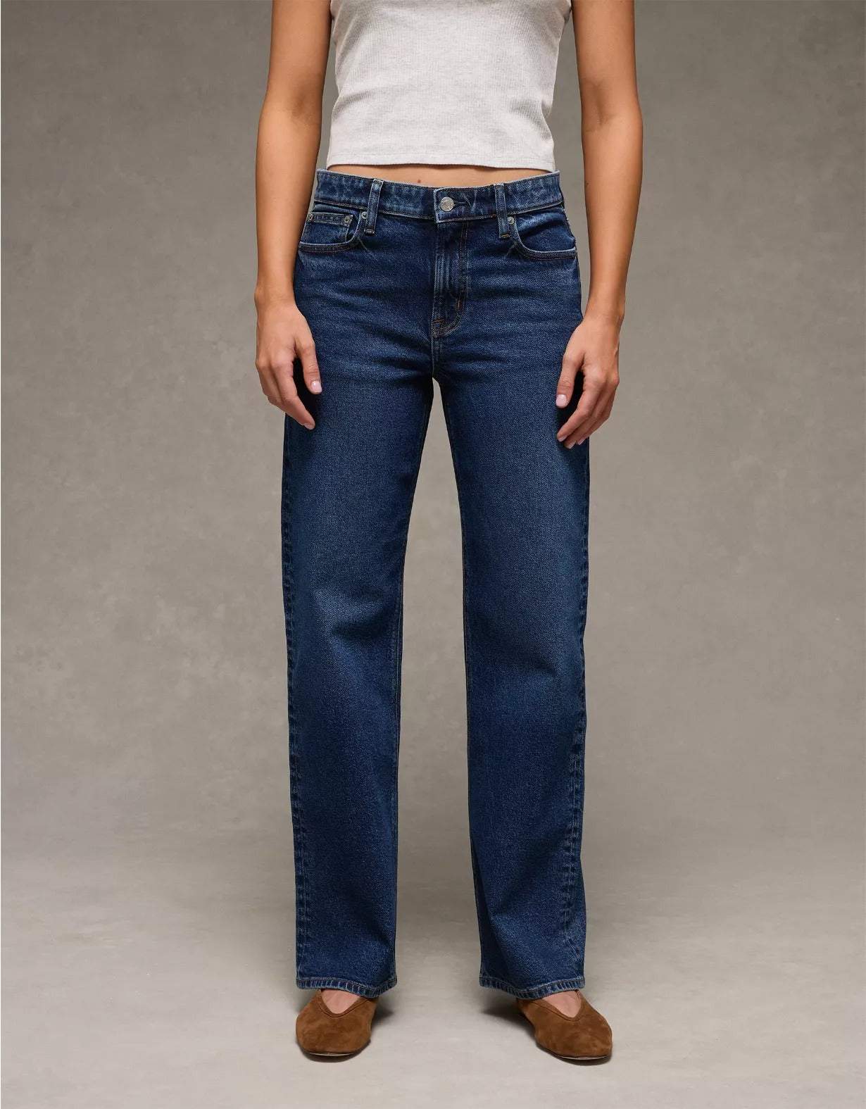 Stretch High-Waisted Stovepipe Jeans