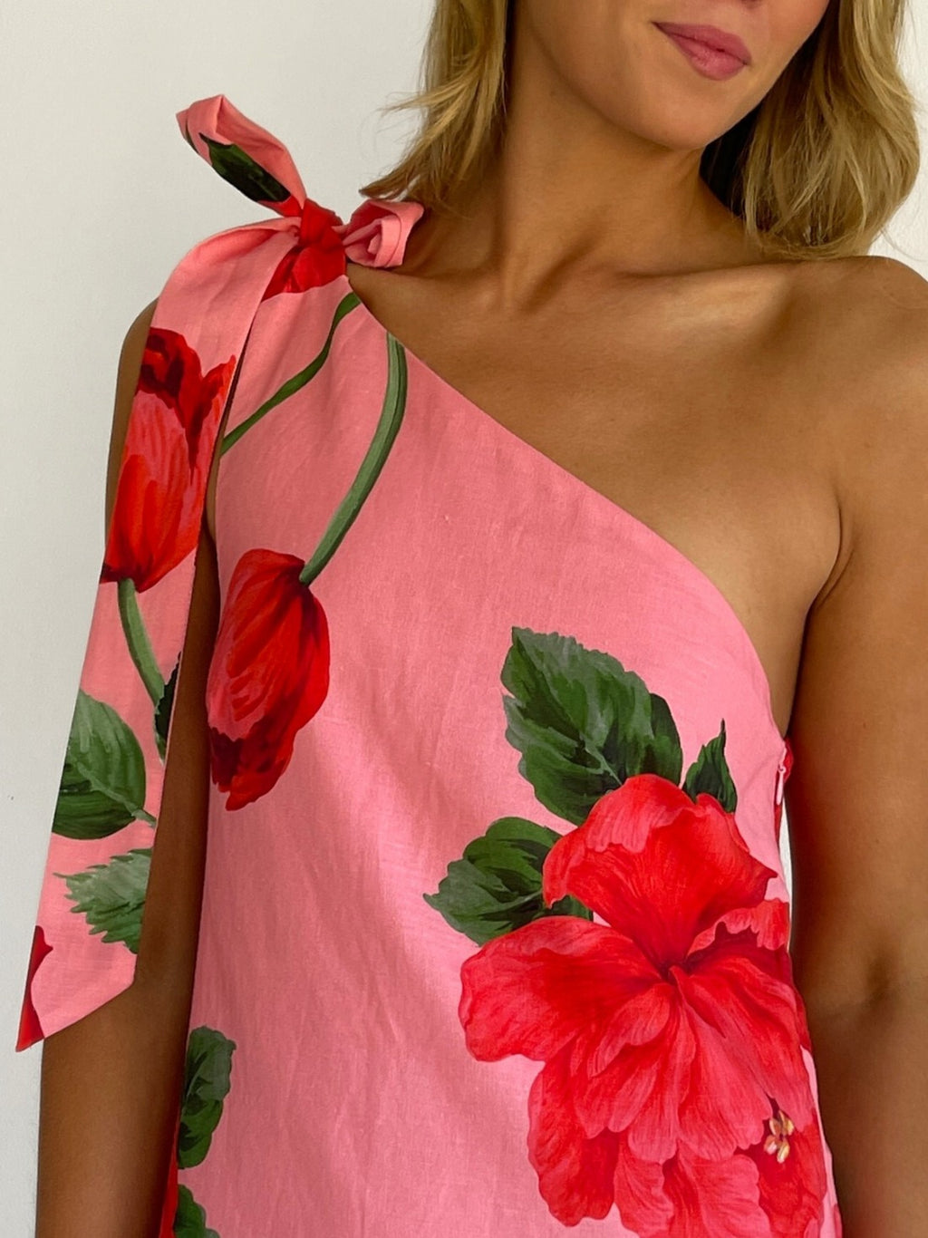 Bloom One-Shoulder Floral Print Maxi Dress