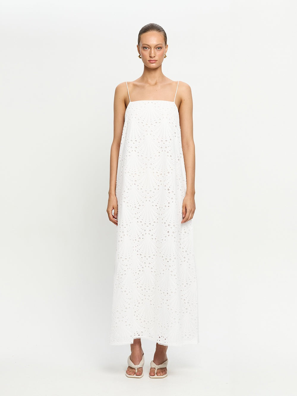Elodie Eyelet Slip Maxi Dress