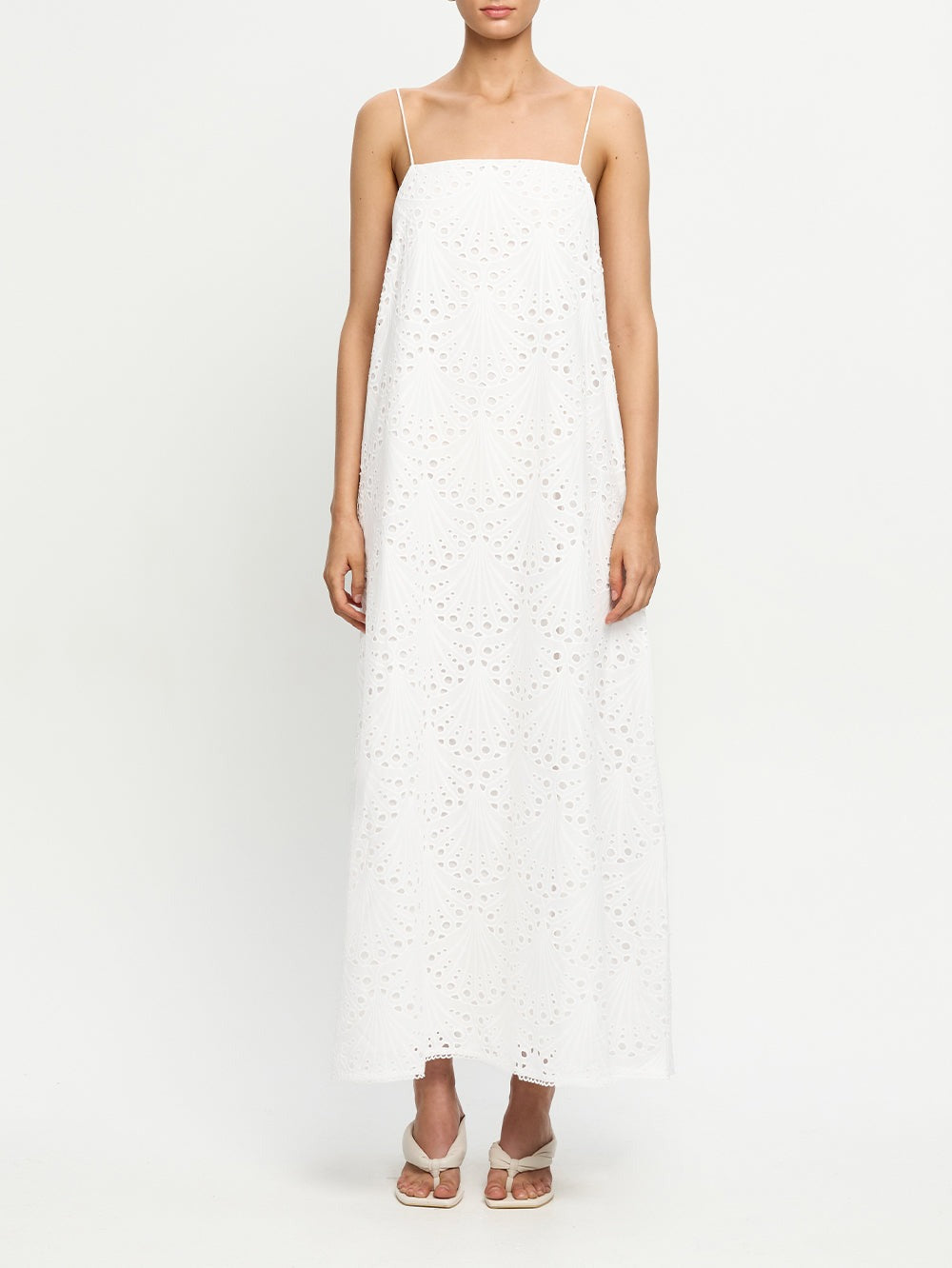 Elodie Eyelet Slip Maxi Dress