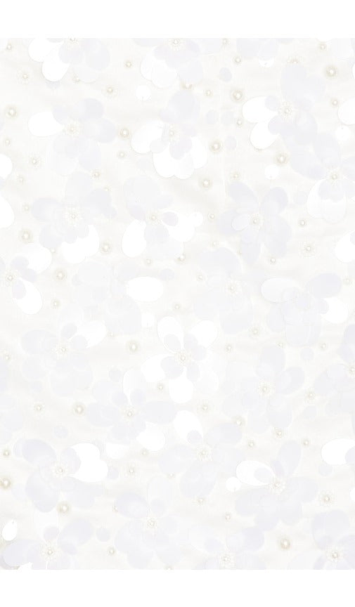 White Floral Appliqué Mini Dress