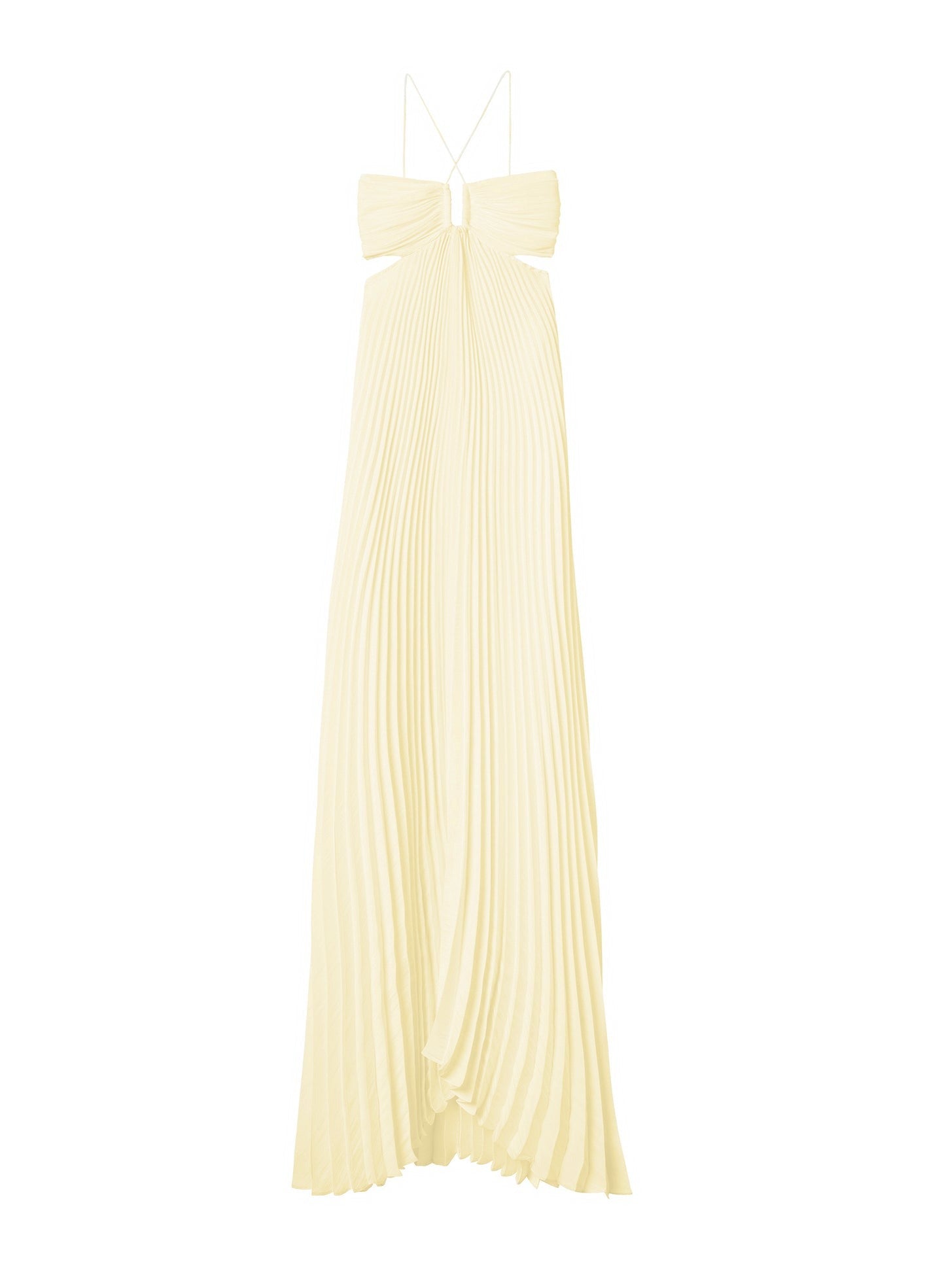 Moira Satin Pleated Maxi Dress