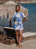Ilana Tropical Off-Shoulder Mini Dress