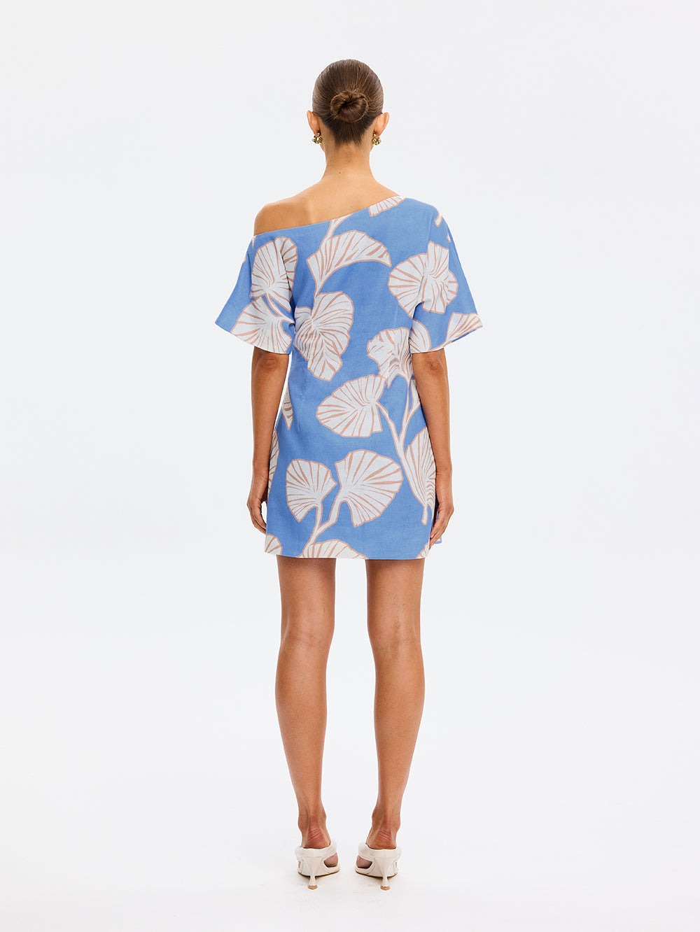 Ilana Tropical Off-Shoulder Mini Dress