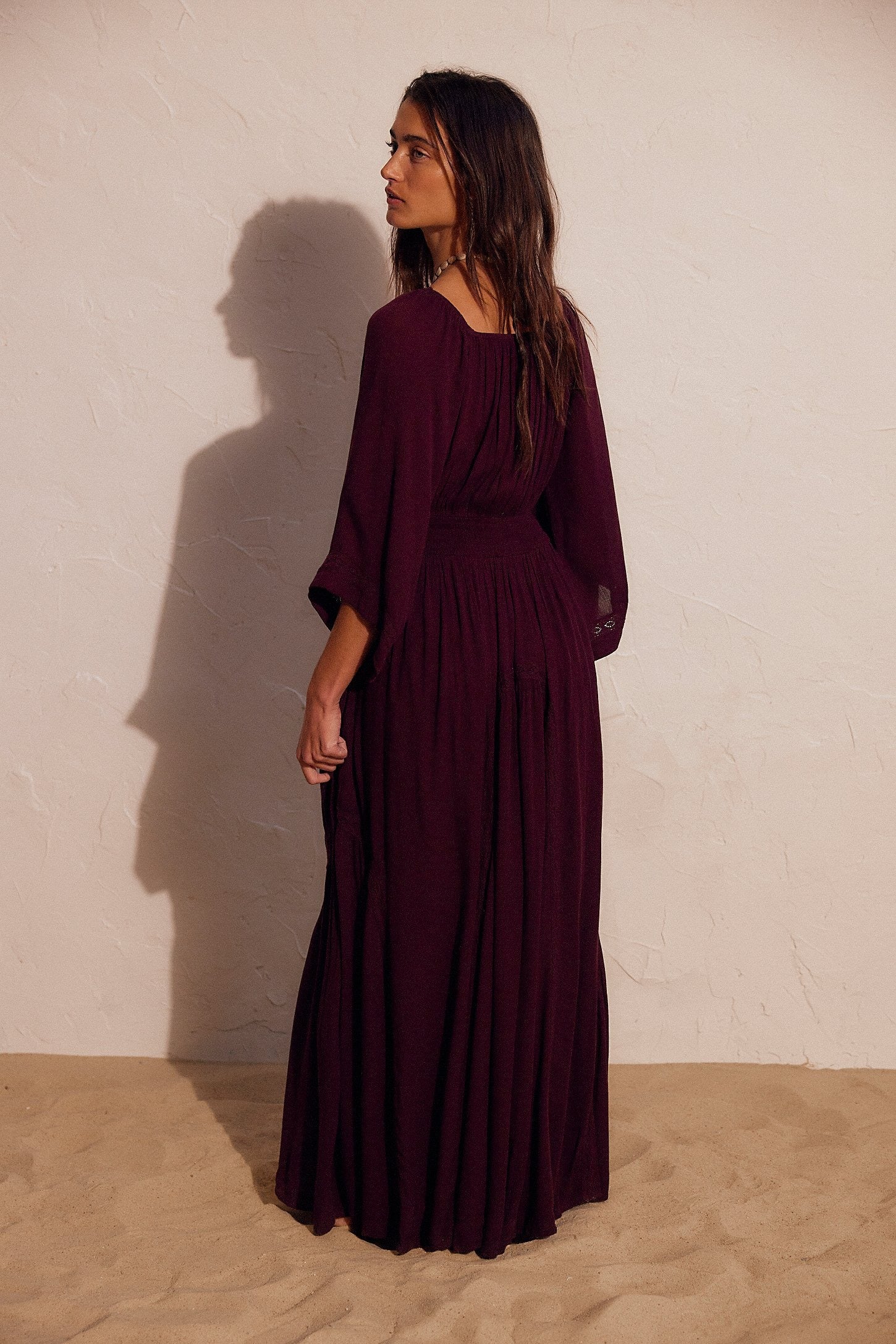 Serena Deep V Boho Maxi Dress