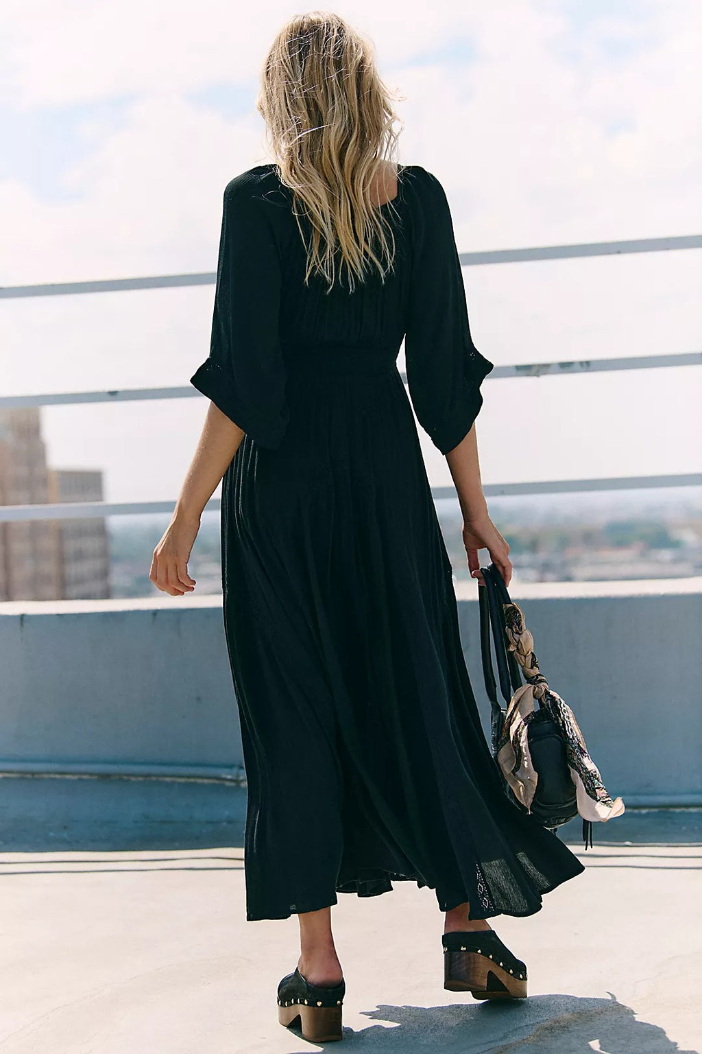 Serena Deep V Boho Maxi Dress