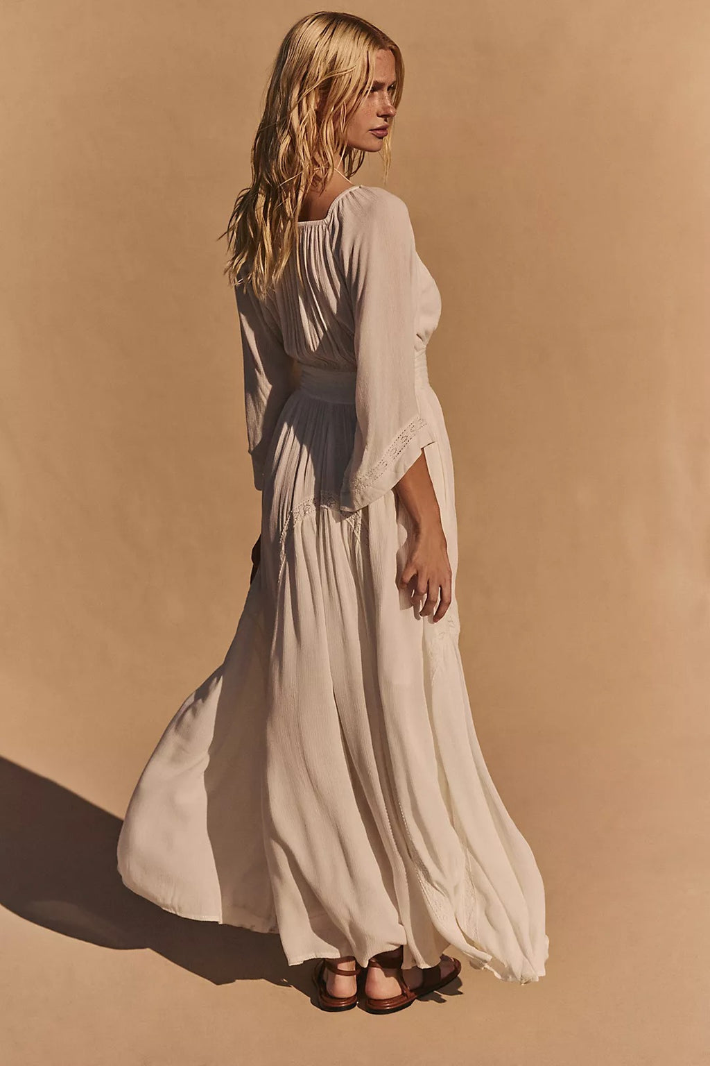 Serena Deep V Boho Maxi Dress