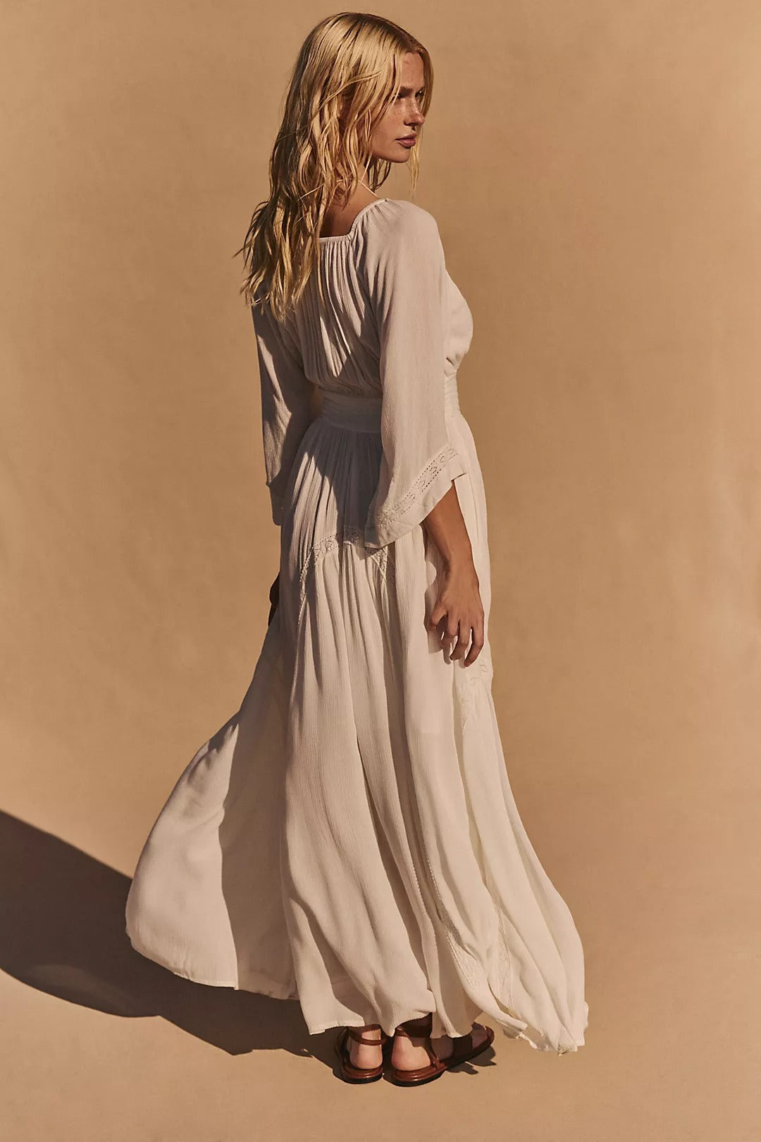 Serena Deep V Boho Maxi Dress