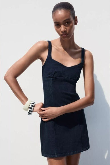 Elara Denim Mini Dress