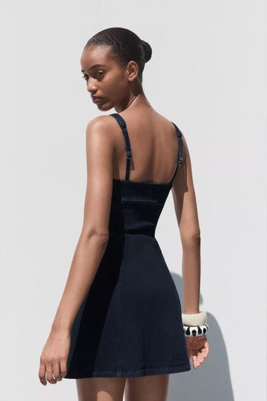 Elara Denim Mini Dress